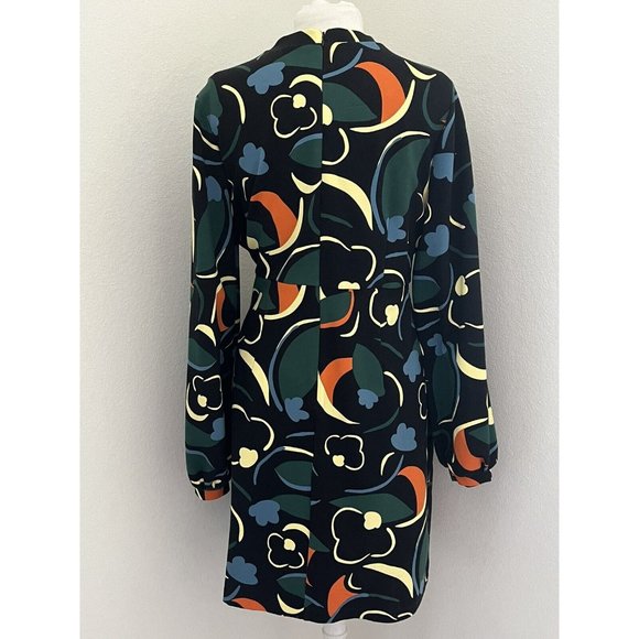 BODEN 14R Mod Sheath Dress Abstract Long Sleeves Retro Knee Length Workwear New - Picture 6 of 16